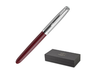 Ручка перьевая Parker 51 Burgundy цвет чернил черный цвет корпуса бордовый (артикул производителя 2123496)